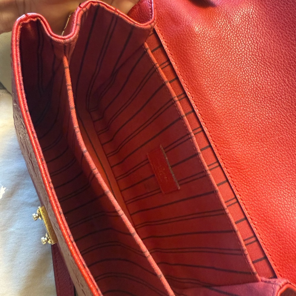Louis Vuitton Pochette Métis Empreinte Red Scarlet | Full Set | Excellent - Picture 13 of 16
